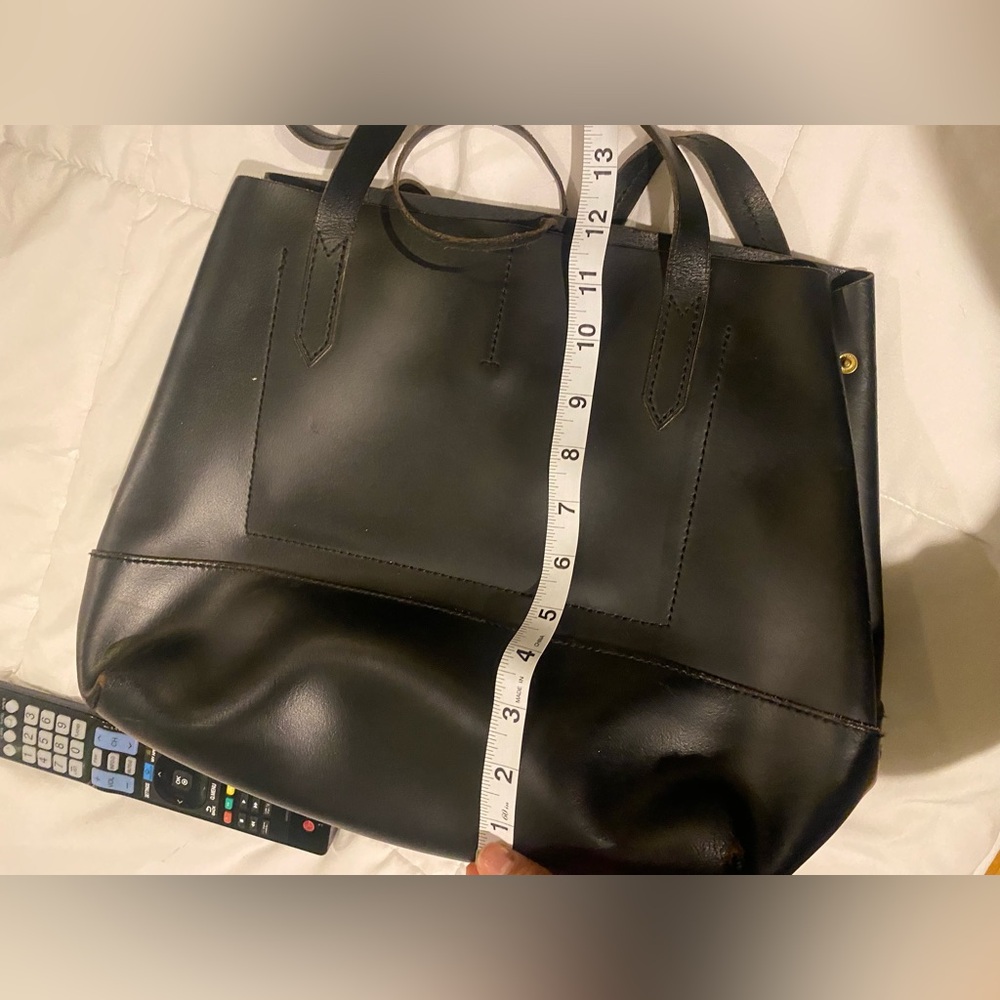 J. Crew Genuine Leather Medium Tote Bag - Picture 3 of 9